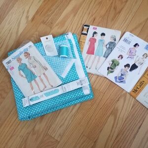 Fabric + sewing patterns